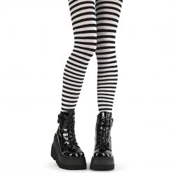 Demonia Vegan Friendly Striped Pantyhose