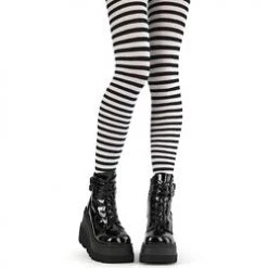 Demonia Vegan Friendly Striped Pantyhose